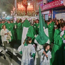 Green penitents with Virgin Mary